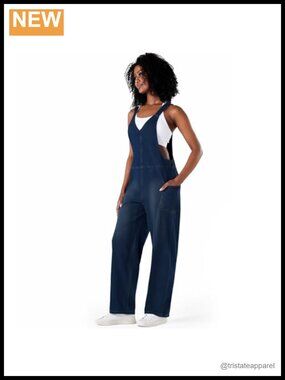 Loose Fit Denim Overalls Baggy Wide Leg Casual Everyday Wear